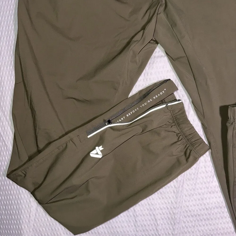 Fourlaps Pants Mens Medium Performance Athletic Jogger Zip Pockets Polyester